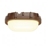 SLV 229927 TERANG Wand-und Deckenleuchte, oval, rostfarben, 8W LED, 3000K, IP44