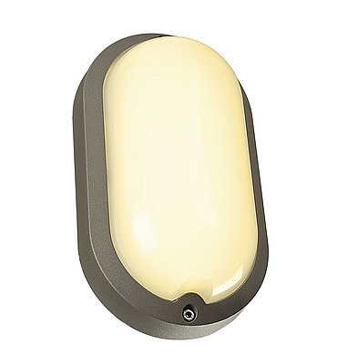 SLV 229934 TERANG 2 Wand- und Decken- leuchte, oval, silbergrau, 3000K, IP44