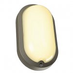 SLV 229934 TERANG 2 Wand- und Decken- leuchte, oval, silbergrau, 3000K, IP44