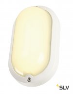 SLV 229941 TERANG 2 XL Wand- und Decken- leuchte, oval, weiss, 3000K, IP44