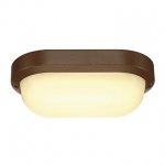 SLV 229947 TERANG 2 XL Wand- und Decken- leuchte, oval, rostfarben, 3000K, IP44