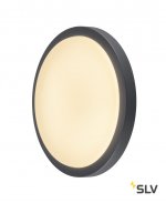 229975 SLV AINOS LED SENSOR светильник наклад. IP44 с датчиком и LED 18Вт (20Вт), 3000К, 120°, 1430лм, антрацит