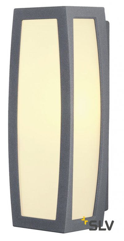 SLV 230085 MERIDIAN BOX Wandleuchte, anthrazit, E27, max. 25W, mit Sensor