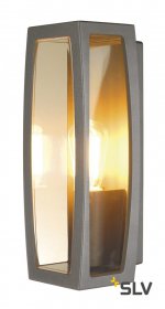 SLV 230655 MERIDIAN BOX Aussenleuchte, anthrazit, E27, max. 25W, klarer Kunststoff