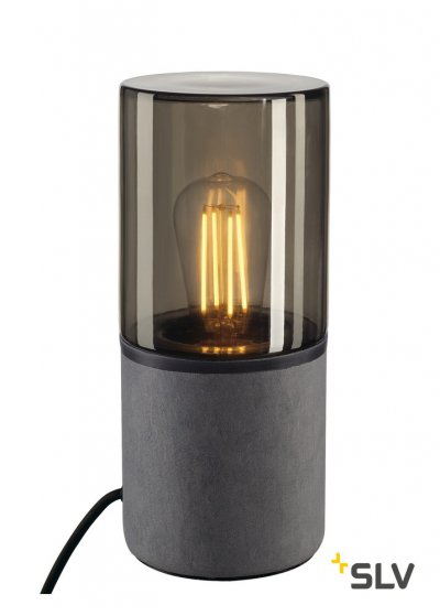 SLV 231360 LISENNE-O Tischleuchte, rund, E27, max. 23W, m. Schalter u. Zul. m. Stecker