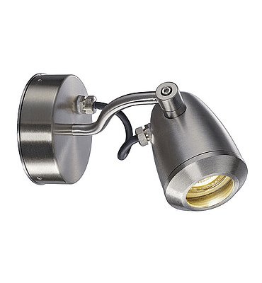 SLV 231662 CV-SPOT WALL GU10 Wand- und Deckenleuchte, Edelstahl, max. 4W SLV 231662 CV-SPOT WALL GU10 Wand- und Deckenleuchte, Edelstahl, max. 4W