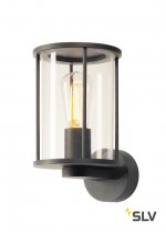 SLV 232045 OUTDOOR LANTERN Wandleuchte, rund, anthrazit, klares Glas