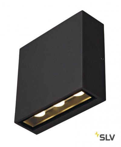 SLV 232455 BIG QUAD Wandleuchte, eckig, anthrazit, 6x1W LED, warm-weiss