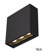 SLV 232455 BIG QUAD Wandleuchte, eckig, anthrazit, 6x1W LED, warm-weiss