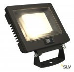 SLV 232880 SPOODI SENSOR 20 светильник IP65 30Вт с LED 3000К, 2250лм,100°, датч.движ. с ПДУ, кабель 2м, черный