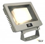 SLV 232884 SPOODI SENSOR 20 светильник IP65 30Вт с LED 3000К, 2250лм,100°, датч.движ. с ПДУ, кабель 2м, серебр.