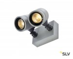 SLV 233094 NEW MYRA WALL SPOT Wandleuchte, silbergrau, 2xGU10, max. 2x50W, IP55