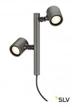 SLV 233185 NEW MYRA 2 Leuchtenk?pfe, anthrazit, GU10, max. 2x4W, IP44