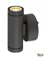SLV 233235 GUNNSY WALL UP/DOWN Wandleuch- te, sandy anthracite, 2x6W LED, 3000K