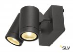 SLV 233255 GUNNSY WALL Wandleuchte, sandy anthracite, 2x8W LED, 3000K