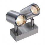 SLV 233301 SST 304 GU10 DOUBLE SPOT Wand- leuchte, Edelstahl 304, 2xGU10, max. 2x35W
