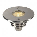 SLV 233510 DASAR LED LV PRO Bodeneinbau- leuchte, rund, Edelstahl 316, 6W, 3000K, 12-25V, IP67