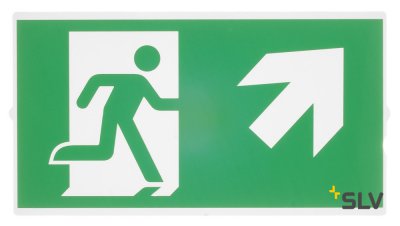 SLV 240007 P-LIGHT Emergency Series Stair Signs for Exit Wall, Ceiling, Pendant, small, green