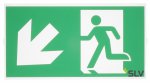 SLV 240008 P-LIGHT Emergency Series Stair Signs for Exit Wall, Ceiling, Pendant, big, green