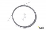 SLV 961037 Drahtseilabh?ngung aus Stahl, 1,0mm x 5000mm, einseitig mit Nippel, inkl. 3 Kabelclips