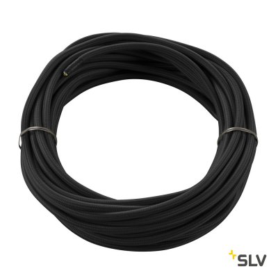 SLV 961270 Textilkabel, 3-polig, 10m, schwarz