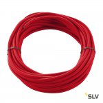 SLV 961276 Textilkabel, 3-polig, 10m, rot