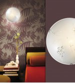 Настенно-потолочный светильник Сонекс 104 хром/белый/декор прозрачн TRAUBE