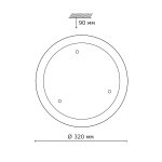 Светильник Сонекс 1233 Vesa белый/хрусталь