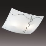 Потолочный светильник Сонекс 1237 никель/белый/декор черн BIRONA