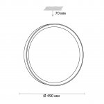 Светильник светодиодный 72Вт круглый под дерево 490мм Сонекс 3019/EL