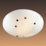 Настенно-потолочный светильник Сонекс 306 хром/белый/декор черн/красн KAVE