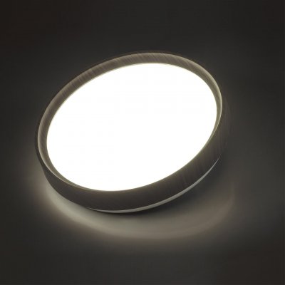 7627/CLN PALE SN 175 Светильник пластик/белый/венге под дерево LED 36Вт 4000К D330 IP43 WOODI