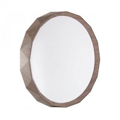 7637/DLN BASICA SN 169 Светильник пластик/кор. под дер LED 48Вт 3000/4000/6000К D385 IP43 CCT ZIF WOOD