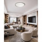 7643/DLN COLOR SN 146 Светильник пластик/белый/прозрачный LED 48Вт 3000/4000/6000К D405 IP43 CCT DEPAX