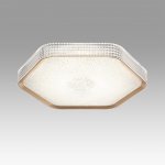 7746/48L PIKO LED SN Светильник металл/пластик/прозрачный/золотистый LED 48Вт 3000-4000-6000K 425х385 IP20 пульт ДУ SPARKS