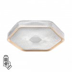 7746/48L PIKO LED SN Светильник металл/пластик/прозрачный/золотистый LED 48Вт 3000-4000-6000K 425х385 IP20 пульт ДУ SPARKS