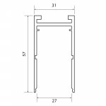 ST015.519.00H Шинопровод SKYLINE 220 накладной ST-Luce Белый SKYLINE 220