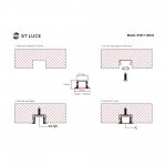 Встраиваемый алюминиевый профиль с рассеивателем(к-т: 2 загл.+4 креп.Скобы) St luce ST017.129.04 ST017