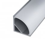 ST017.129.00 Угловой профиль с рассеивателем ST-Luce Алюминий анодированный Светодиодные ленты