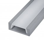 ST017.129.01.1 Накладной профиль с рассеивателем (Комплект: Рассеиватель 2м; Заглушки 2шт; Монтажная Светодиодные ленты