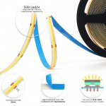 ST018.408.20 Светодиодная лента COB 8Вт/м 4000К 840Лм/м Ra>90 IP20 L5000xW8 24В Светодиодные ленты