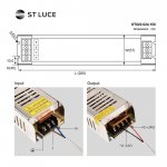 Блок питания для светодиодной ленты St luce ST022.024.150 ST022