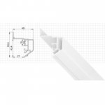 ST038.529.01.1 Парящий профиль под натяжной ПВХ потолок ST-Luce Белый Длина 2 000мм Светодиодные ленты
