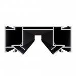 ST1047.429.02 Профиль для монтажа 48 под натяж. потолок ST-Luce Черный L2000мм (Заглуш внеш 2 в ком) SKYLINE 48+