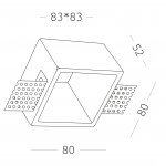 Встраиваемый светильник из гипса St luce ST252.518.01 ST252–254 GYPSUM