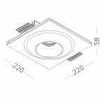 Встраиваемый светильник из гипса St luce ST253.508.01 ST252–254 GYPSUM