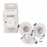 ST906.508.01_3 Светильник встраиваемый со сменным модулем ST-Luce белый/прозрачный LED 1*5W 4000K Встраиваемые светильники