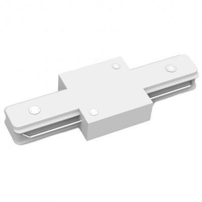 Коннектор Gauss для трековых шинопроводов прямой (I)  белый (TR106)