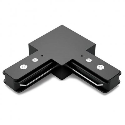 Коннектор Gauss для трековых шинопроводов угловой (L)  черный (TR107)