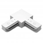 Коннектор Gauss для трековых шинопроводов угловой (L)  белый (TR108)